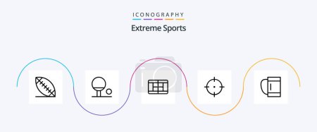 Ilustración de Sport Line 5 Icon Pack Including . goal. sport - Imagen libre de derechos