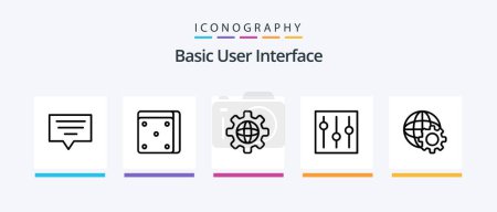 Illustration for Basic Line 5 Icon Pack Including . top. paper. popular. featured. Creative Icons Design - Royalty Free Image