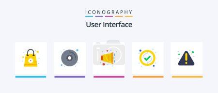 Téléchargez les illustrations : User Interface Flat 5 Icon Pack Including . notice. half. error. tick. Creative Icons Design - en licence libre de droit
