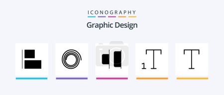 Ilustración de Design Glyph 5 Icon Pack Including . font. style. Creative Icons Design - Imagen libre de derechos