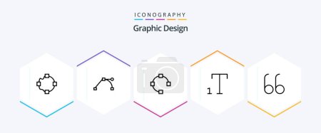 Ilustración de Design 25 Line icon pack including . points. quotes - Imagen libre de derechos