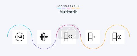 Illustration for Multimedia Line 5 Icon Pack Including . table. data. new. import - Royalty Free Image
