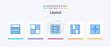 Téléchargez les illustrations : Layout Blue 5 Icon Pack Including angular. illustration. frame. draw. create. Creative Icons Design - en licence libre de droit