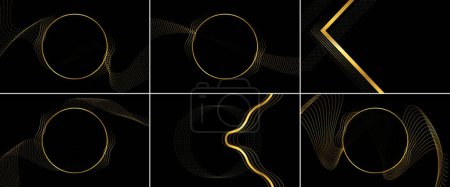 Ilustración de Elemento de diseño de onda de oro de color brillante abstracto - Imagen libre de derechos