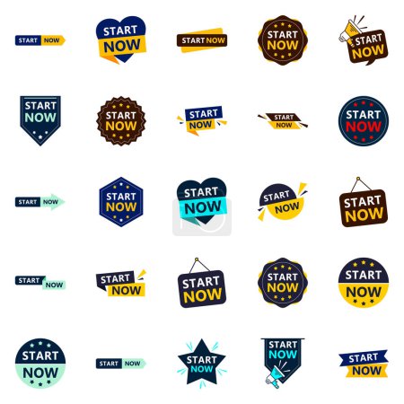 Ilustración de 25 Innovative Typographic Banners for a contemporary call to action - Imagen libre de derechos