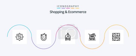 Photo for Shopping And Ecommerce Line 5 Icon Pack Including strategy. map. astronaut. maze. shopping - Royalty Free Image