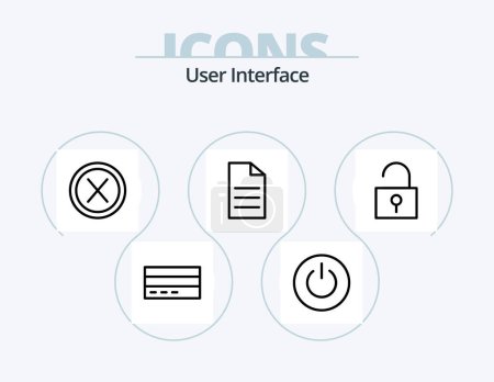 Ilustración de User Interface Line Icon Pack 5 Icon Design. . map. construction banner. location. minus - Imagen libre de derechos