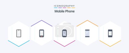 Illustration for Mobile Phone 25 Flat icon pack including . huawei. - Royalty Free Image