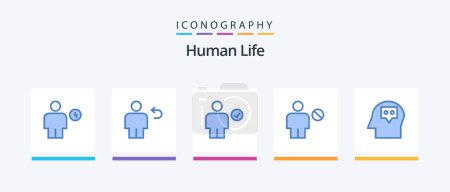 Illustration for Human Blue 5 Icon Pack Including body. avatar. human. done. check. Creative Icons Design - Royalty Free Image