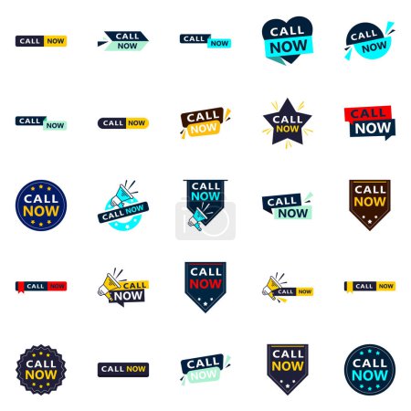 Ilustración de 25 Innovative Typographic Banners for promoting calling - Imagen libre de derechos