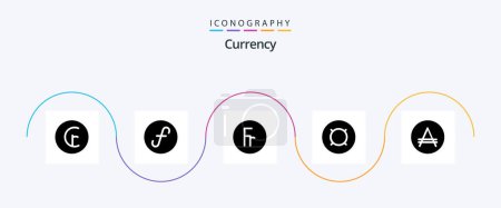 Téléchargez les illustrations : Currency Glyph 5 Icon Pack Including money . bank . foreign. exchange - en licence libre de droit
