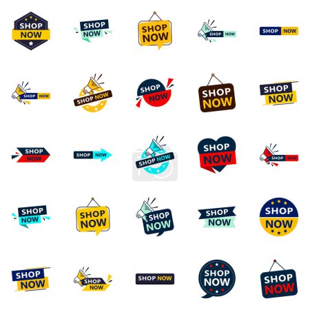 Téléchargez les illustrations : 25 Professional Shop Now Sale Banners to Take Your Business to the Next Level - en licence libre de droit