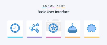 Illustration for Basic Blue 5 Icon Pack Including . bell. plugin. Creative Icons Design - Royalty Free Image