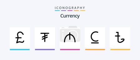 Ilustración de Currency Line Filled 5 Icon Pack Including . blockchain . money. ripple . cryptocurrency. Creative Icons Design - Imagen libre de derechos