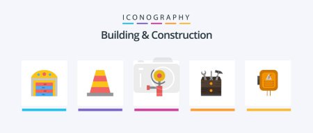 Ilustración de Building And Construction Flat 5 Icon Pack Including . power. grinding. energy. tools. Creative Icons Design - Imagen libre de derechos