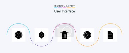 Illustration for User Interface Glyph 5 Icon Pack Including data. user. delete. right. arrow - Royalty Free Image