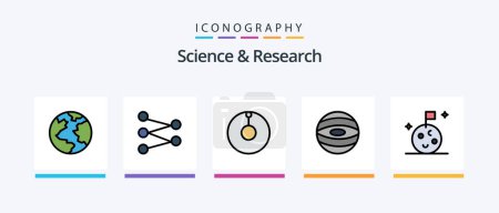 Illustration for Science Line Filled 5 Icon Pack Including . galaxy. led. Creative Icons Design - Royalty Free Image