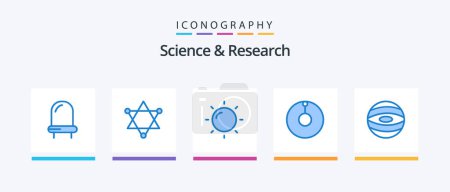 Illustration for Science Blue 5 Icon Pack Including . astronomy. space. Creative Icons Design - Royalty Free Image