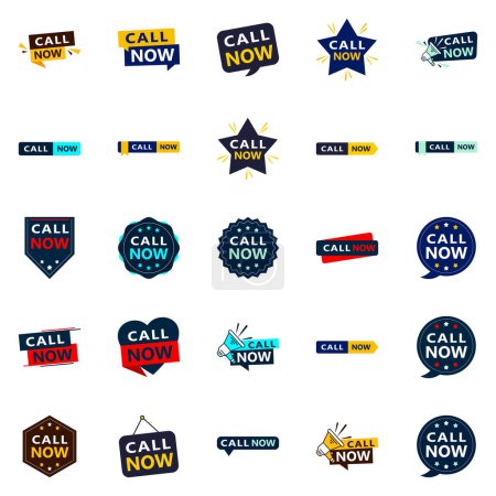Illustration for 25 Innovative Typographic Banners for a contemporary call to action promotion - Royalty Free Image