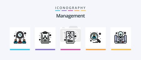 Ilustración de Management Line Filled 5 Icon Pack Including budget. plugin. group. piece. connect. Creative Icons Design - Imagen libre de derechos