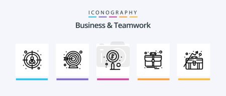Illustration for Business And Teamwork Line 5 Icon Pack Including user. people. pyramid. group. strategy. Creative Icons Design - Royalty Free Image