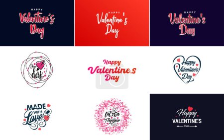 Téléchargez les illustrations : I Love You hand-drawn lettering and calligraphy with a heart design. suitable for use as a Valentine's Day greeting - en licence libre de droit