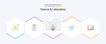 Téléchargez les illustrations : Science 25 Flat icon pack including . science. test. knowledge. science - en licence libre de droit