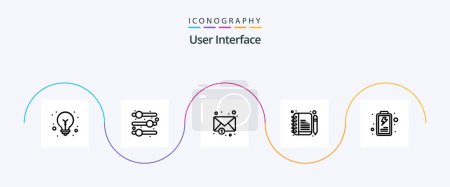 Illustration for User Interface Line 5 Icon Pack Including . comment. interface - Royalty Free Image