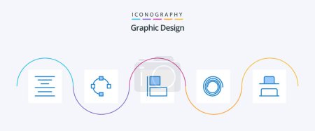 Ilustración de Design Blue 5 Icon Pack Including . left. distribute - Imagen libre de derechos