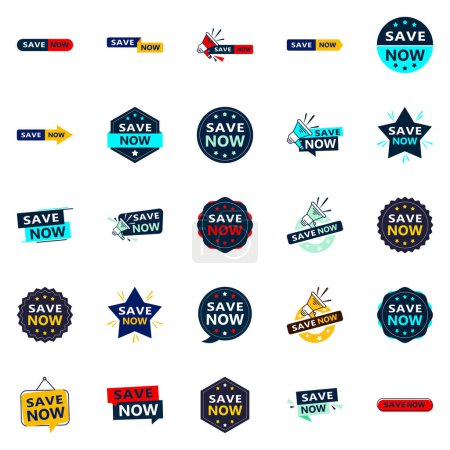 Téléchargez les photos : Save Now 25 Unique Typographic Designs to drive engagement and savings - en image libre de droit