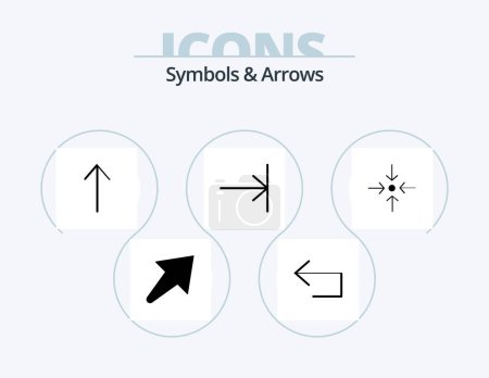 Téléchargez les illustrations : Symbols and Arrows Glyph Icon Pack 5 Icon Design. . . up. scale. arrow - en licence libre de droit