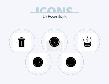 Illustration for Ui Essentials Glyph Icon Pack 5 Icon Design. interface. arrow. interface. remove. delete - Royalty Free Image