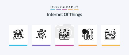 Illustration for Internet Of Things Line 5 Icon Pack Including grid. global. location. wifi. wifi. Creative Icons Design - Royalty Free Image
