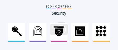 Ilustración de Security Glyph 5 Icon Pack Including pattern. reader. camera. password. finger. Creative Icons Design - Imagen libre de derechos