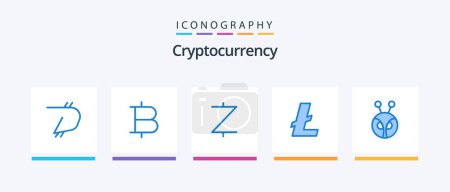 Illustration for Cryptocurrency Blue 5 Icon Pack Including crypto. antshares. coin. money. cryptocurrency. Creative Icons Design - Royalty Free Image