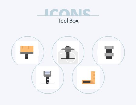 Téléchargez les illustrations : Tools Flat Icon Pack 5 Icon Design. . miner. engineering - en licence libre de droit