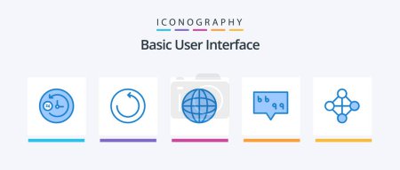 Illustration for Basic Blue 5 Icon Pack Including . search. topology. hierarchy. Creative Icons Design - Royalty Free Image