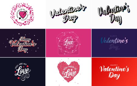 Téléchargez les illustrations : I Love You hand-drawn lettering with a heart design. suitable for use in Valentine's Day designs or as a romantic greeting - en licence libre de droit