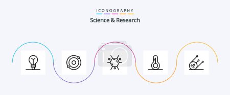 Téléchargez les illustrations : Science Line 5 Icon Pack Including . science. space. science - en licence libre de droit