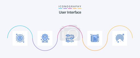 Illustration for User Interface Blue 5 Icon Pack Including . comment. interface - Royalty Free Image