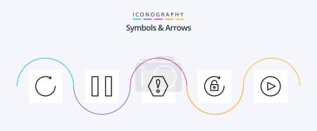 Illustration for Symbols and Arrows Line 5 Icon Pack Including . rotate. - Royalty Free Image