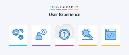 Téléchargez les illustrations : User Experience Blue 5 Icon Pack Including development. web. arrow. zoom. magnifying glass. Creative Icons Design - en licence libre de droit