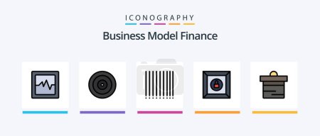 Illustration for Finance Line Filled 5 Icon Pack Including . finance. finance. ecommerce. business. Creative Icons Design - Royalty Free Image