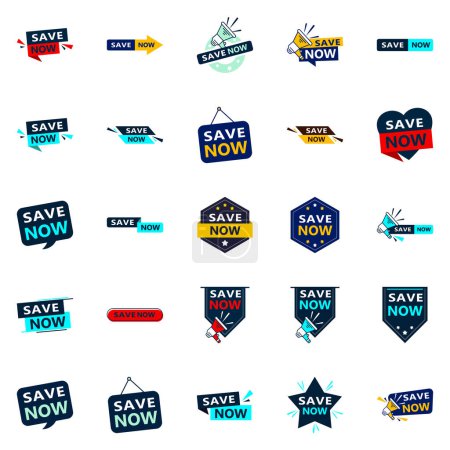 Ilustración de Don't miss out 25 Eye catching Typographic Banners for saving - Imagen libre de derechos
