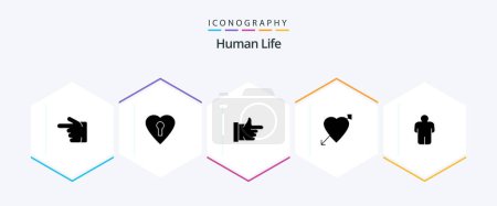 Illustration for Human 25 Glyph icon pack including . person. thumbs up. man. love - Royalty Free Image