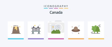 Ilustración de Canada Flat 5 Icon Pack Including arctic. canada. road. cap. canada. Creative Icons Design - Imagen libre de derechos