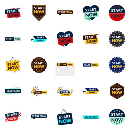 Ilustración de 25 Innovative Typographic Banners for a contemporary call to action - Imagen libre de derechos