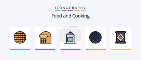 Illustration for Food Line Filled 5 Icon Pack Including . sweet. spam. food. Creative Icons Design - Royalty Free Image