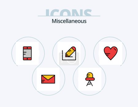 Illustration for Miscellaneous Line Filled Icon Pack 5 Icon Design. . . school. school. lock - Royalty Free Image