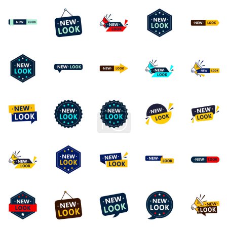 Illustration for New Look 25 unique vector elements to revamp your branding - Royalty Free Image